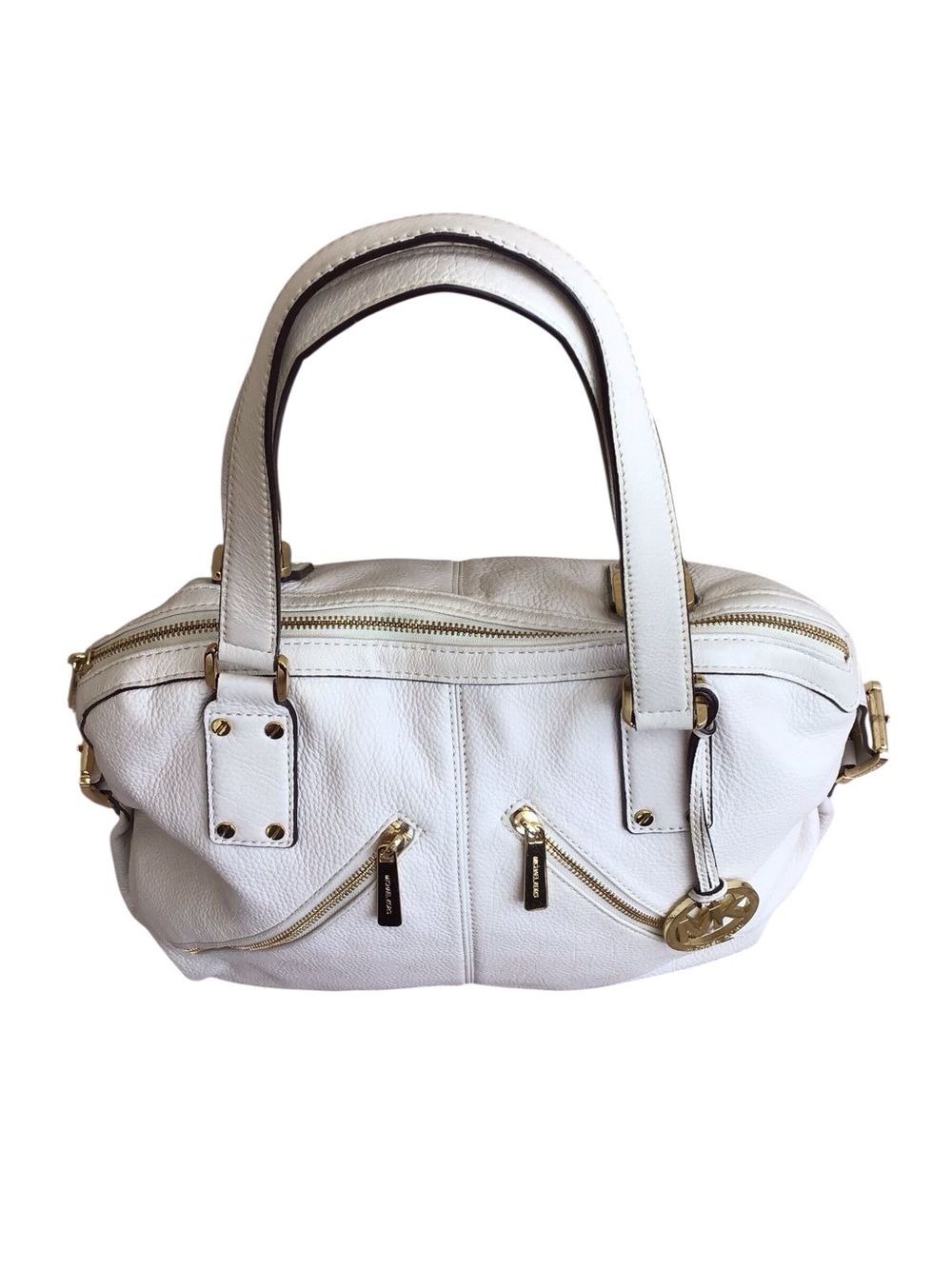 Michael Kors Portland Leather Satchel in Vanilla - Picture 3 of 12